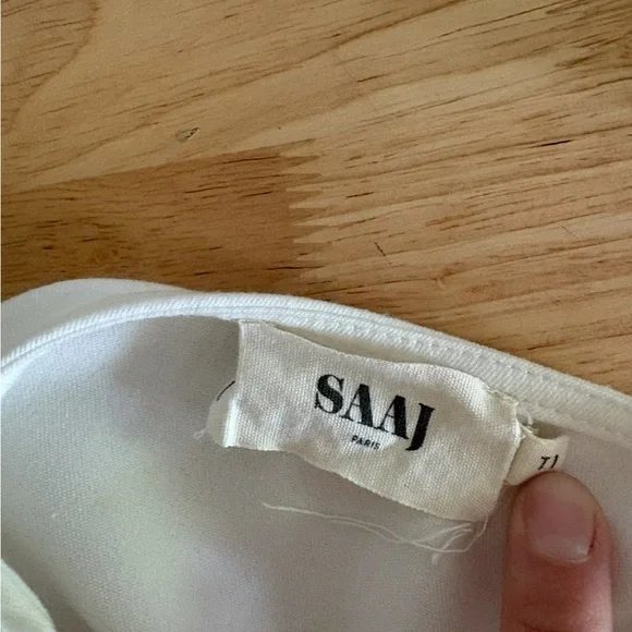 SAAJ Paris “Florent” Ruffle Open-Back Top – Fits Small - Picture 5 of 7